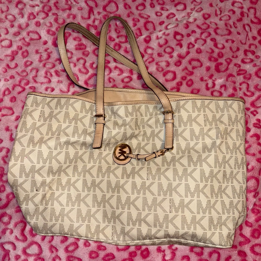Michael Kors Tan Monogram Tote